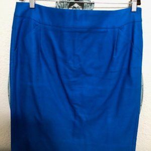 Blue J Crew Pencil Skirt Size 14